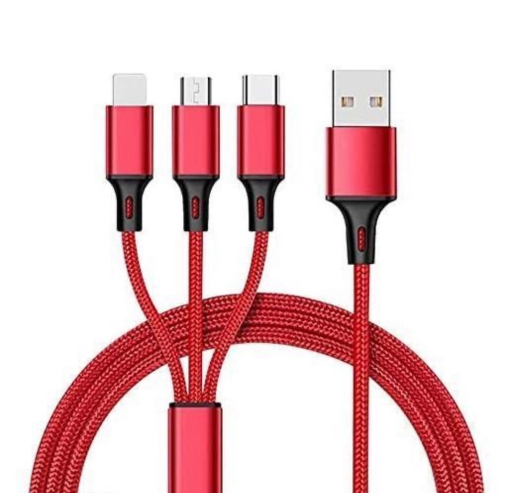 3 in 1 Fast Charging Cable | Multi Charger Wire