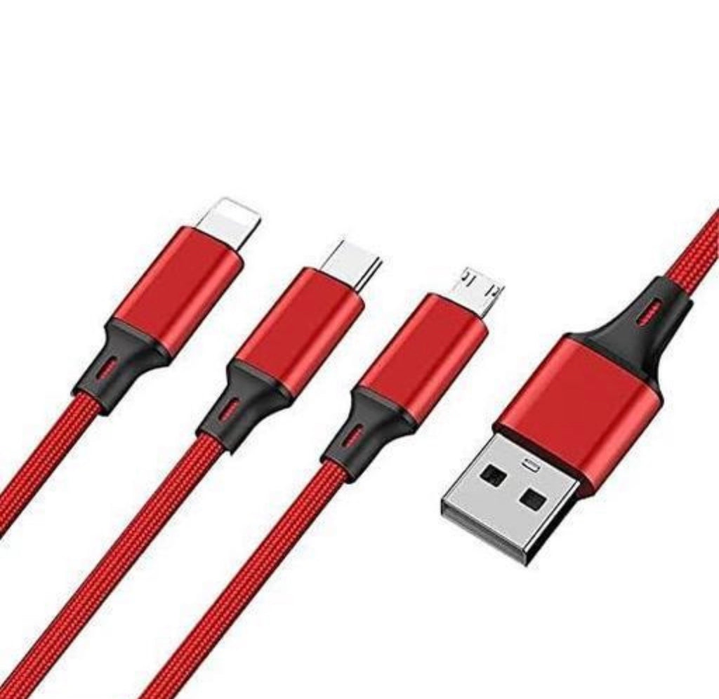 3 in 1 Fast Charging Cable | Multi Charger Wire